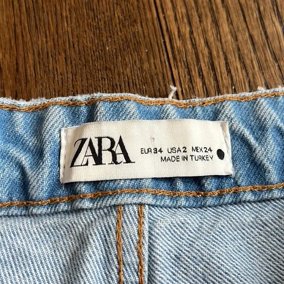 Zara Blue Straight Leg Jeans - Picture 4 of 4